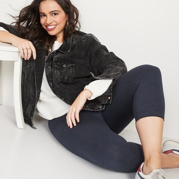 (3/$35) NWT Old Navy high waisted cropped leggings in jersey (high rise) - Picture 4 of 5